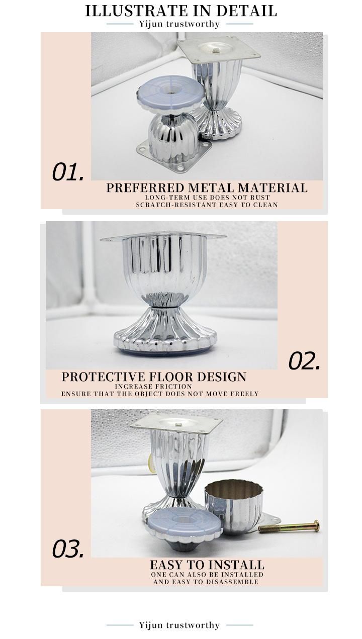 88mm Height Iron Metal Legs Furniture Legs