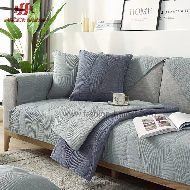 European Luxury Microfiber Embroidered Covers for Sofa