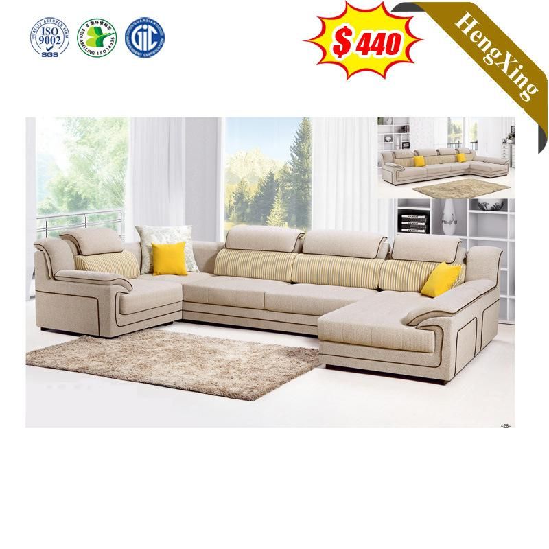 Classical European Modern Home Furniture L Shape Chaise Lounge Sofa Set Fabric Living Room Sofa