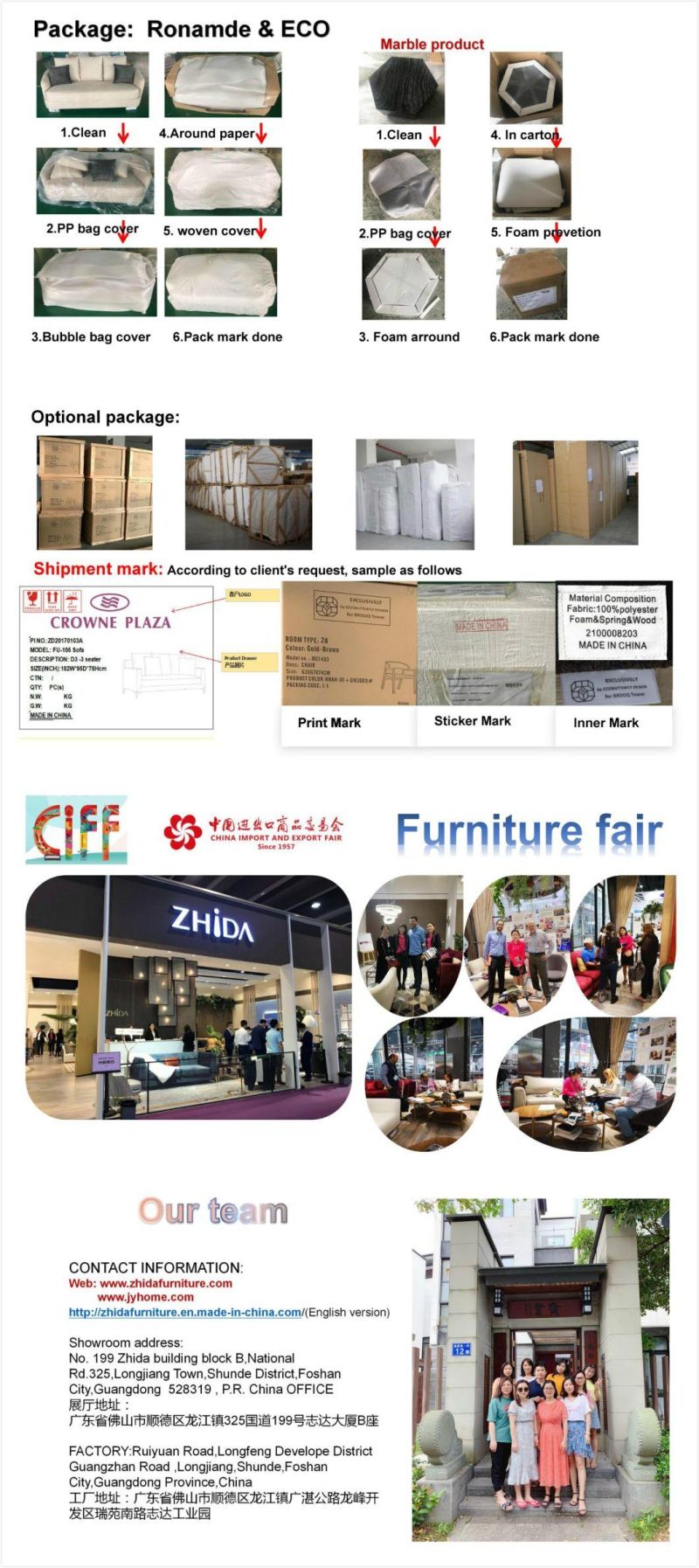 Hotel Furniture Wing Back L Shape Living Room Sofa