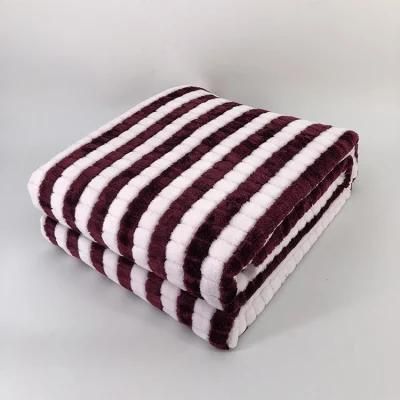 Jacquard Flannel Sofa Fleece Throw Home Blanket