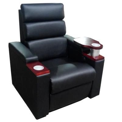 Cinema Seat Real Leather Electric Reclining Theatre Sofa Cinema Chair (VIP 3)