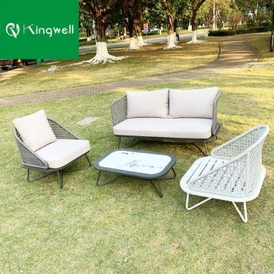 Luxury Garden Furniture Outdoor Sectional Sofa Rope Lounge Sofa Chair for Sale