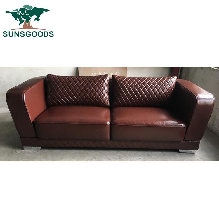 Two Person Leather Couch Genuine Leather for Living Room Sofa