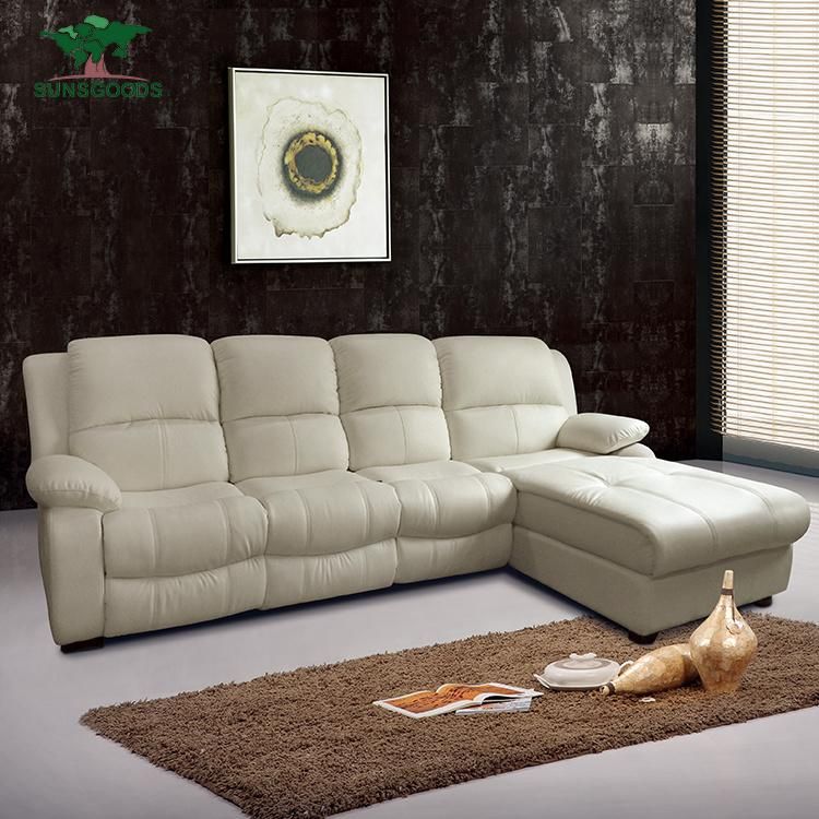 New Design Cream Storage Box Bedroom Furniture Electric Recliner Sofa Set