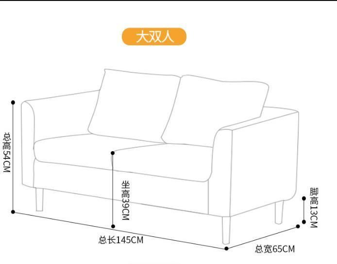 Large Double Sofa Small Apartment Nordic Light Luxury Simple Modern Clothing Store