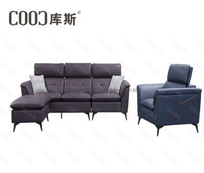 Chesterfield Style Living Room Furniture High Quality Leather Sofa with Footest