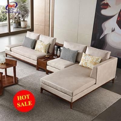 Wooden Royal Furniture Sofa Set Golden New Luxury Modern 3 Seater Home Solid Wood Sofa with Storage