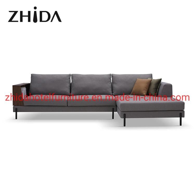 Customized 3-Seater Single Seat Solid Wood Leisure Armrest Fabric Sofa
