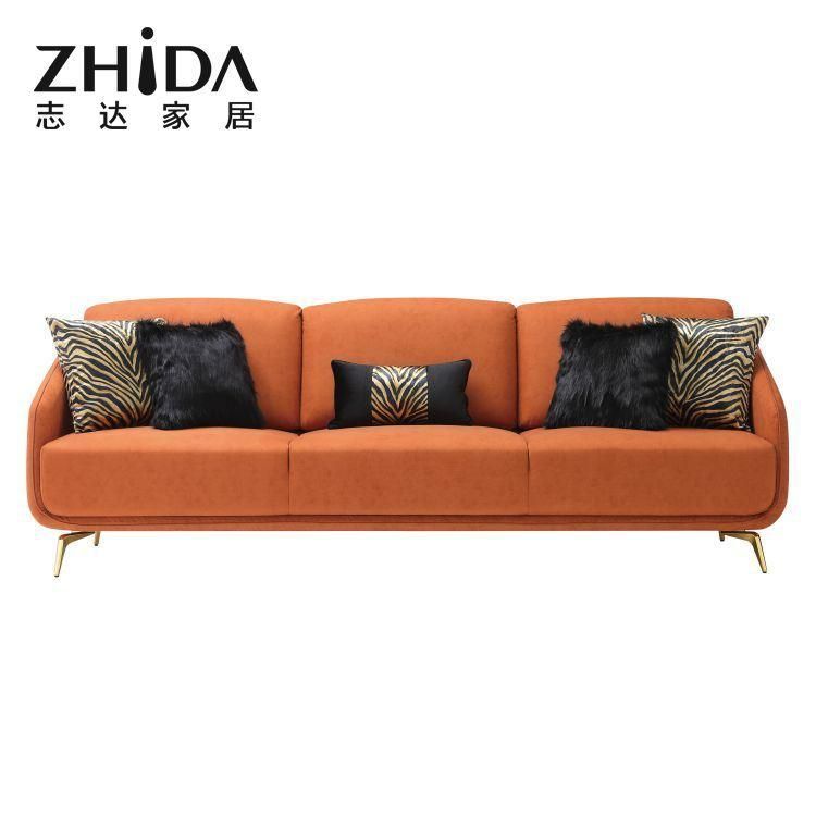 Good Price Delicated Italian Style Farbic Sofa Elegant Customized Living Room Couch for Villa