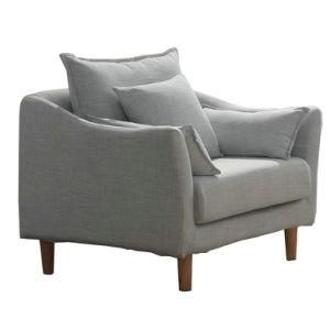 Grey Color Fabric Armchair Living Room Sofa (KG669)