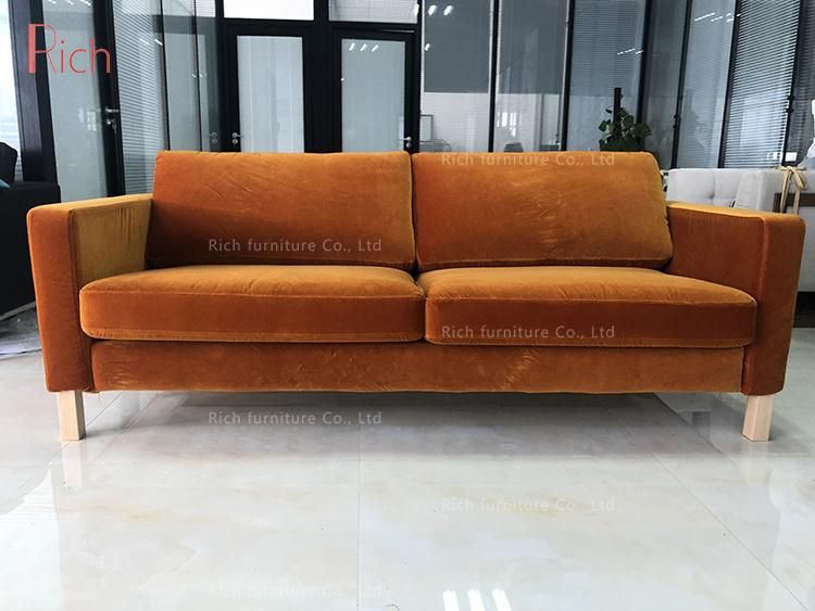 Modern Hotel Reception Office Living Room Furniture Double Fabric Sofa