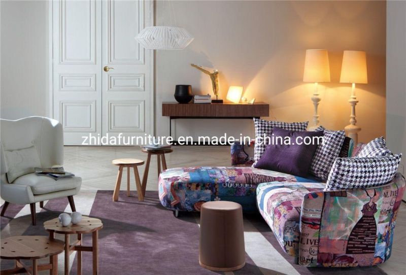 Events Project Case Living Room Sofa Round Fabric Sofa