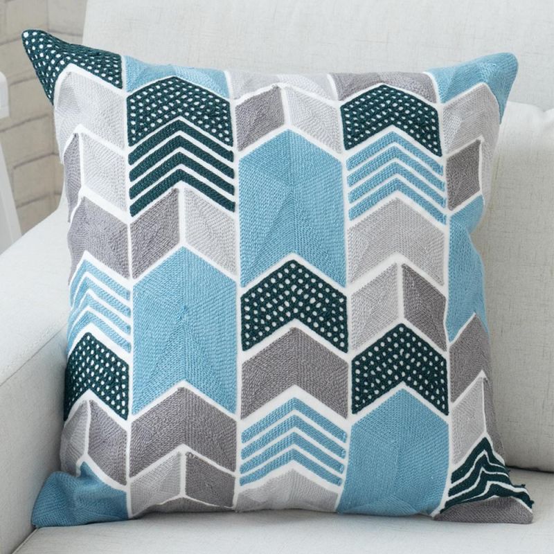 Square Modern Geometric Cushion Cover for Bed, Sofa