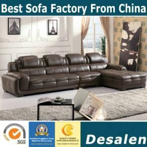Modern L Shape Genuine Leather Sofa for Home Furniture (882#)