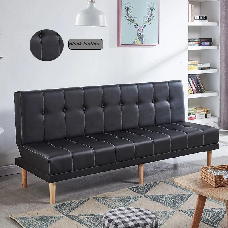 Wholesale Bedroom Living Room Furniture Colorful Velvet Fabric Leather Sofa Bed with Wooden Leg for Home