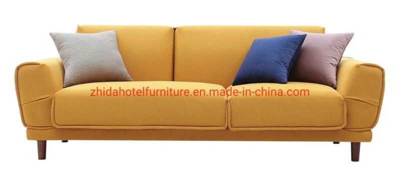 Japan Style Living Room Furniture Fabric Modern Wooden Legs Sofa