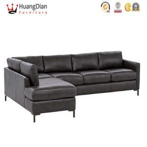 Chinese Custom Furniture Supplier Commerical Leather Hotel Lobby Living Room Office Corner Sofa
