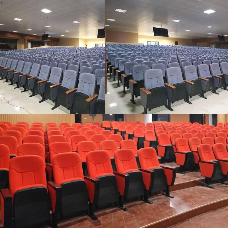 Foshan Foldable Comfortable Theater Chair Furniture Stackable Sofa Hall Auditorium Chair Seating Cinema Chair with Standard Size
