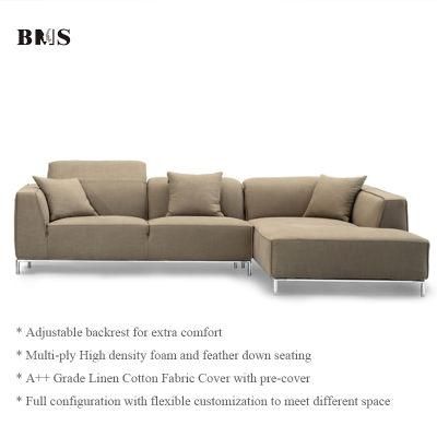 Modern Contemporary Italian Home Furniture Convertible Living Room L Shaped Sectional Sofa Set