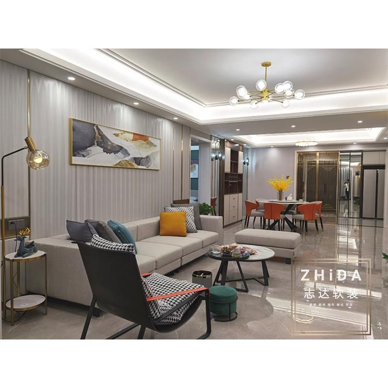 Modern Style Sofa Hotel Living Room Home Furniture Velvet Fabric Sofa