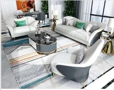European Luxury A Grade Comfortable Leather Living Room Sofa