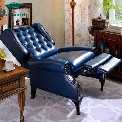 American Design Single Recliner PU /Bonded Leather Hall Wood Frame Sofa