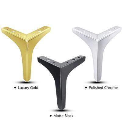 Modern Metal Sofa Legs Triangle Furniture Llegs for Dining Table, TV Stand, Dressing Wardrobe