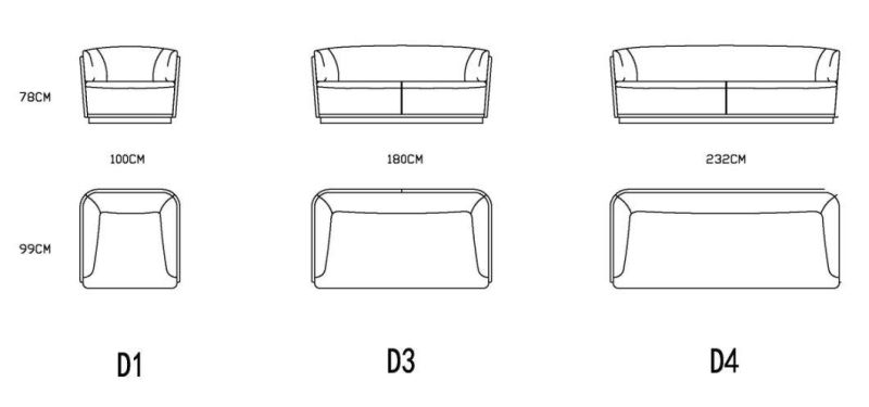 Contemporary Home Furniture Living Room Sofa Set Villa 1 2 3 Seater Leather Frame Fabric Couch for Hotel Bedroom