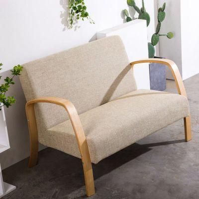 Small package size K/D double seat sofa with multi-layer board bending process sofa legs