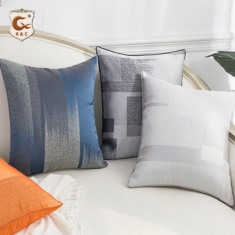 Modern Simple Design Solid Color Soft Satin Cushion Cover Home Sofa Decorative 45X45cm Throw Pillow Cover