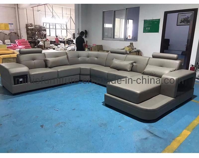 (MN-SF90) Factory Wholesale Living Room U Shaped Sofas Furniture 6 Seater Sofa Set