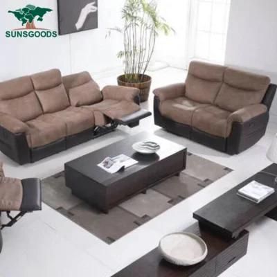 America Big Living Room Genuine Leather Leisure Home Recliner Sofa Furniture