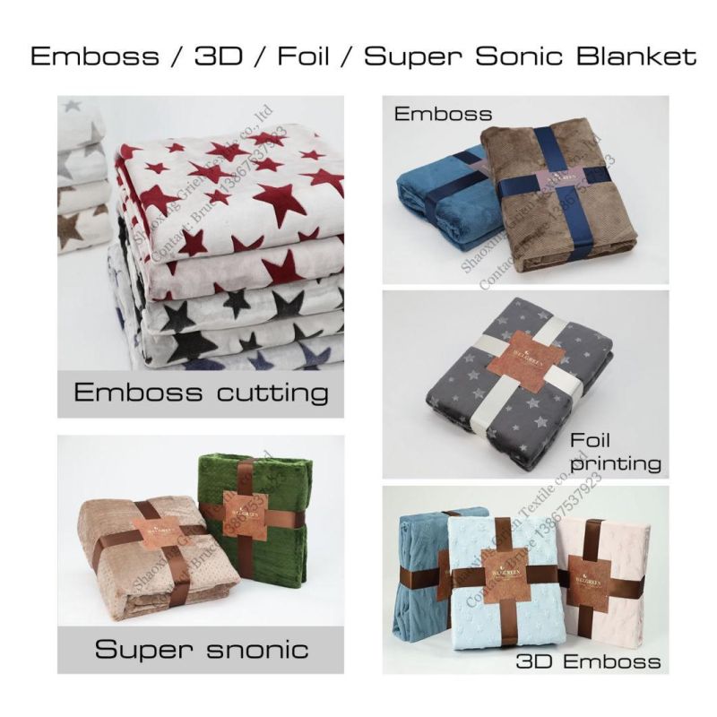 Wholesale Factory Super Warm Cozy Warm Luxury Plain Printed Emboss Jacquard Flannel Coral Sherpa Polar for Outdoor Couch Sofa Bedroom Blanket Bedding Set