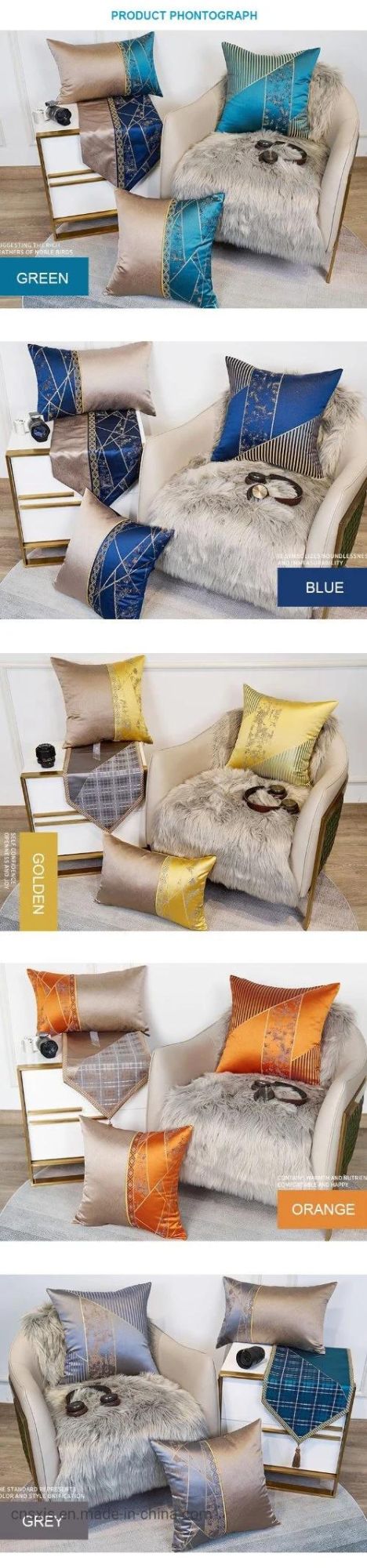 High-Grade Pillow Light Luxury Sofa Cushion Squar Pillow