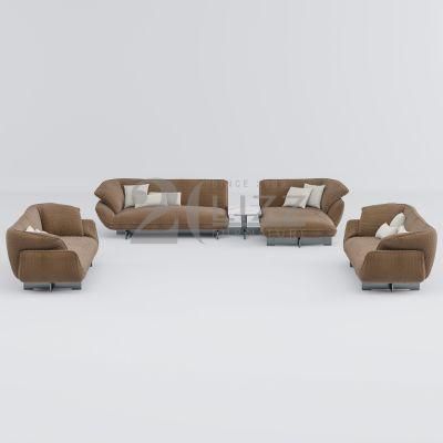 Modern Modular Loung Couche Living Room Sofa Set Leisure Fabric Wood Frame Corner Sofa Furniture