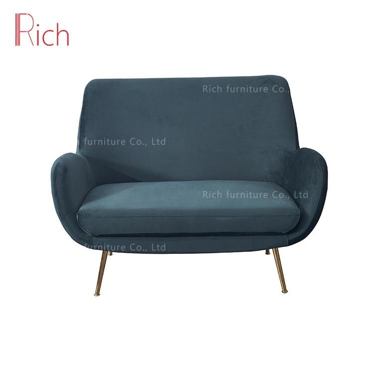 Modern Velvet Fabric Furniture Sectional Couch Sectional Hotel Lobby Sofa