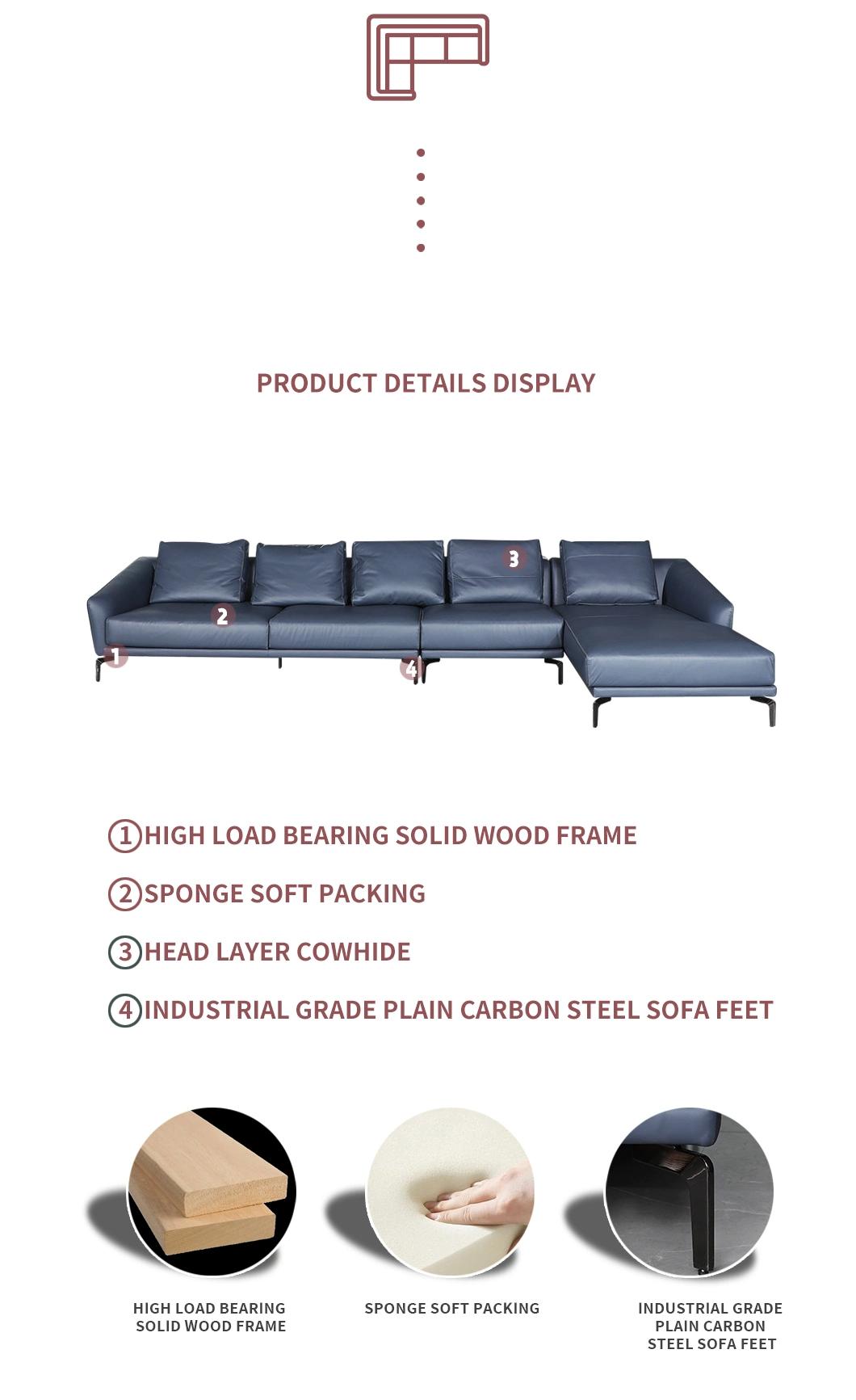 Factory Hot Sale Furniture Living Room Leather Sofa