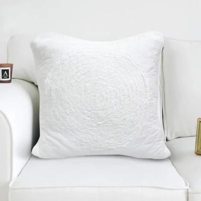 Decorative Sofa Ruffled Pillows DuPont Filling Pillow Insert