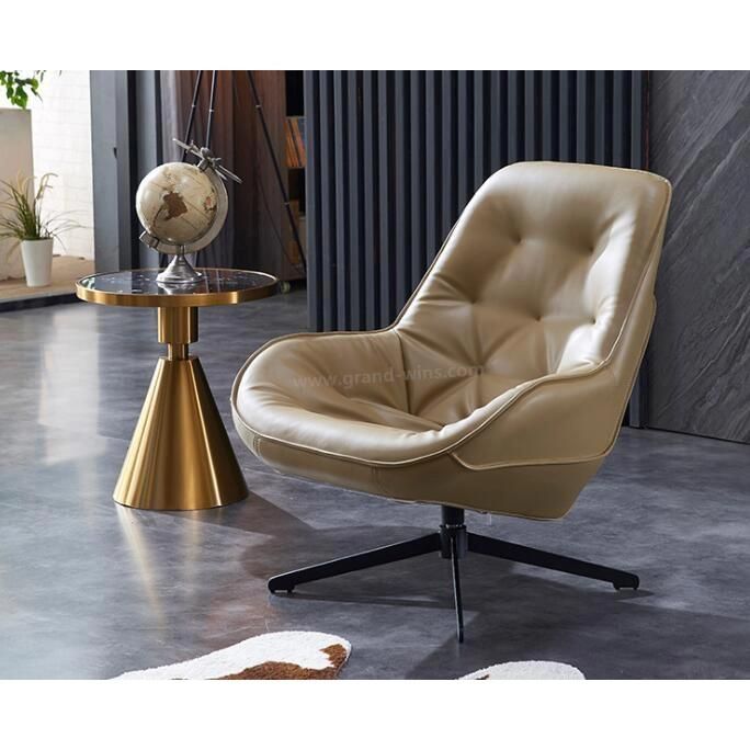 Italian Style Lounge Chair with Button Tufted for Living Room