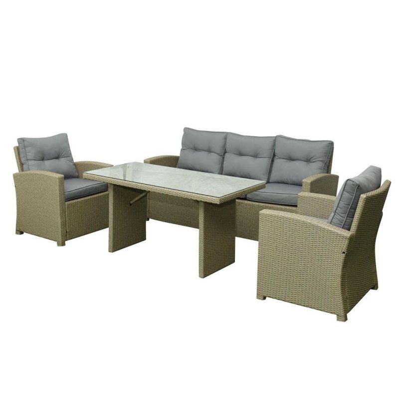 2015 Brown and White Small Corner Sofa