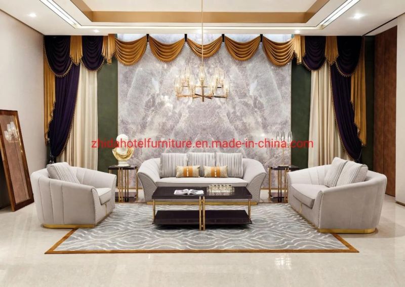 Zhida Textile Luxury Hotel Furniture Lobby Reception Living Room Sofa