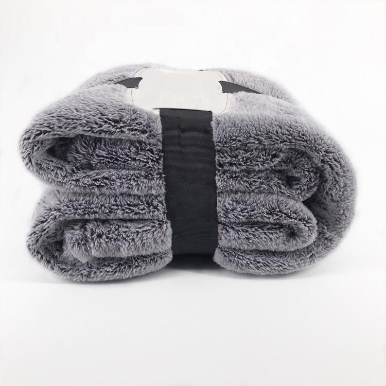 Super Soft 100% Polyester Plush Fuzzy Sofa Bedding Flannel Fur Blanket