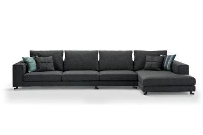 Contemporary Leisure Black Sectional Sofa for Apartment
