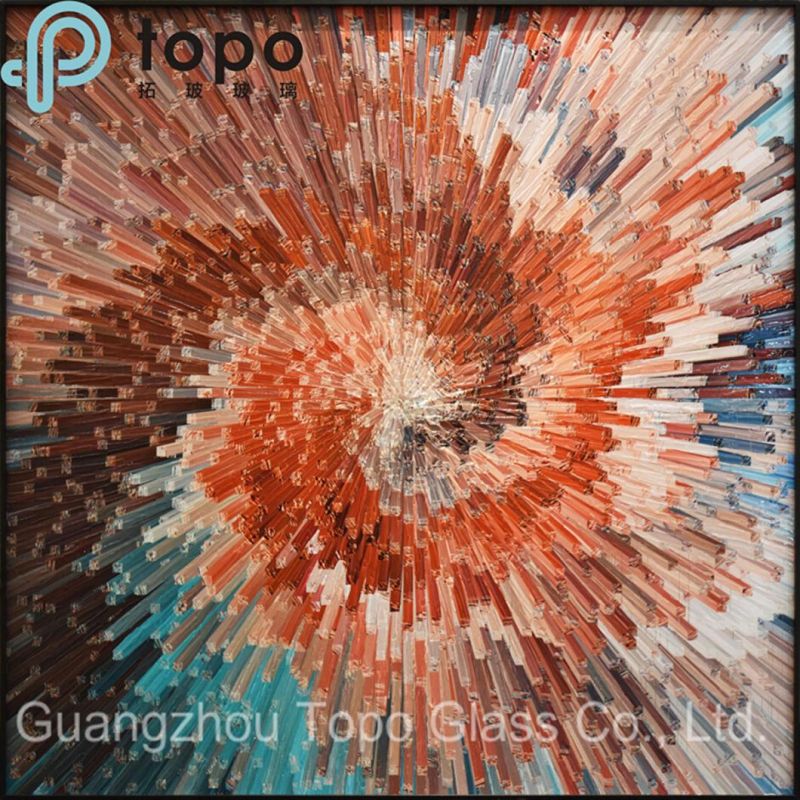 Simple and Modern Geometric Toughened Glass-Painting (MR-YB6-2021A)