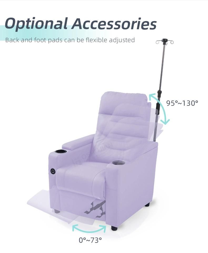 Custom Design Hospital Clinic I. V. Medical Recliner Transfusion Competitive Price Infusion Sofa Infusion Chair