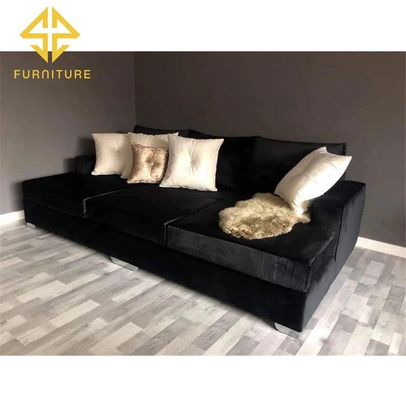 Sawa Modern Luxury American Style Metal Legs Fabric Living Room Dog Couch Sofa Bed for Home Furniture