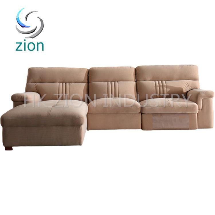 Modern Furniture Living Room Furniture Sets Recliner Sofa L Shape Home Furniture Sofa Set Solid Wood Frame Fabric Sofa