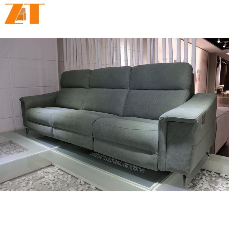 Foshan Functional Leather Fabric Model Living Room Furniture Headrest Adjustment Couch Latest Multifunct Home Sofa