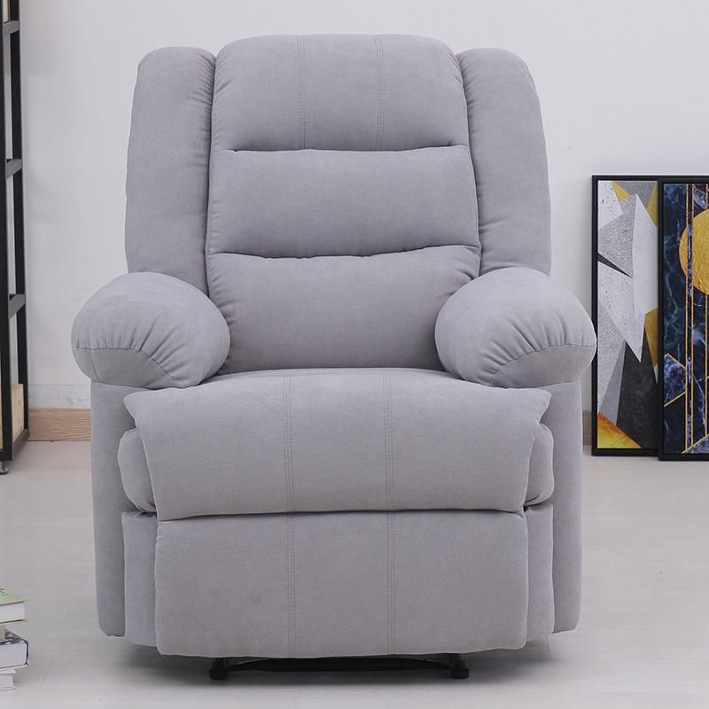 Grey Fabric Living Room Chair Single Seat Leisure Recliner Sofa